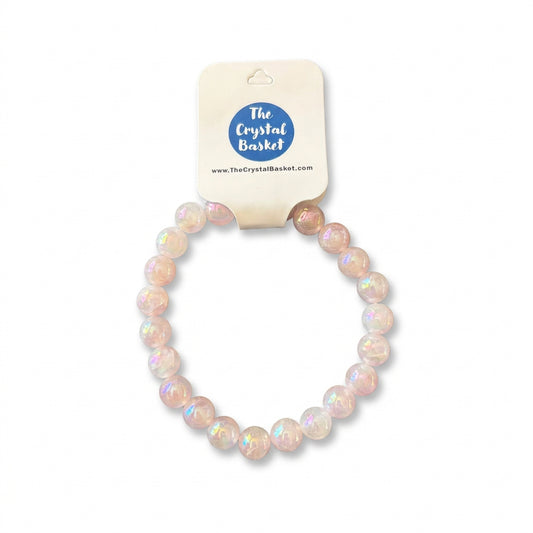 8mm Rose Quartz Aura Bracelet