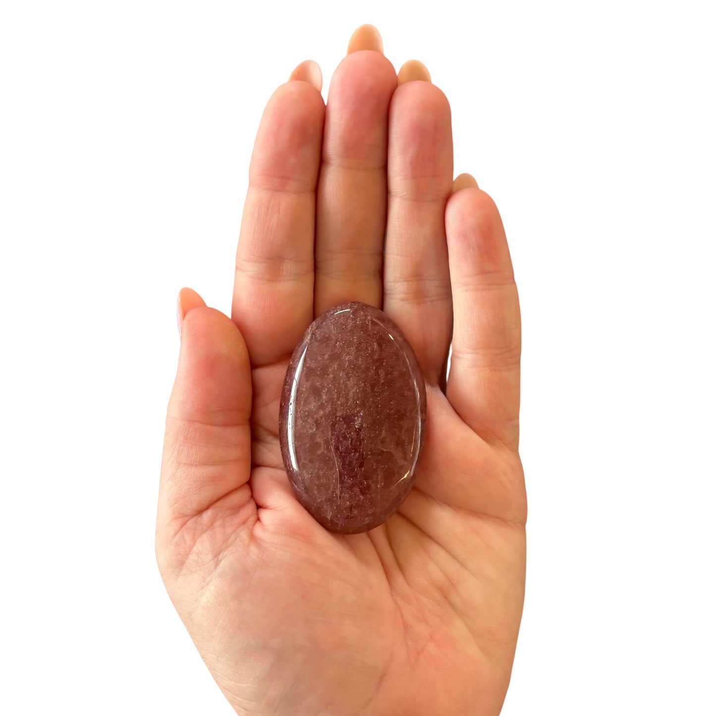 48g Strawberry Quartz Palm Stone
