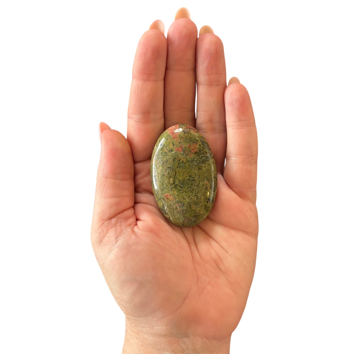 56g Unakite Palm Stone