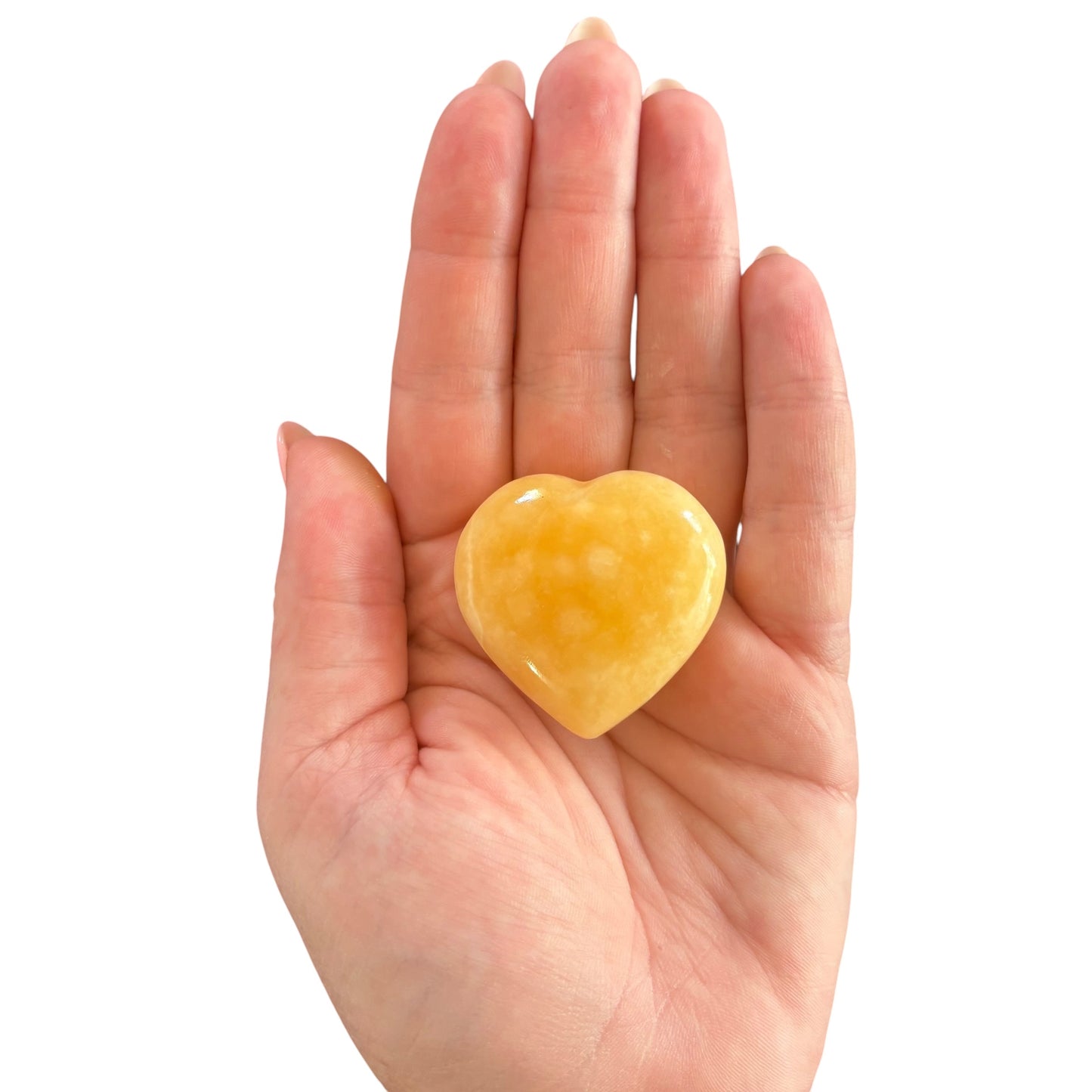 51g Mango Calcite Heart