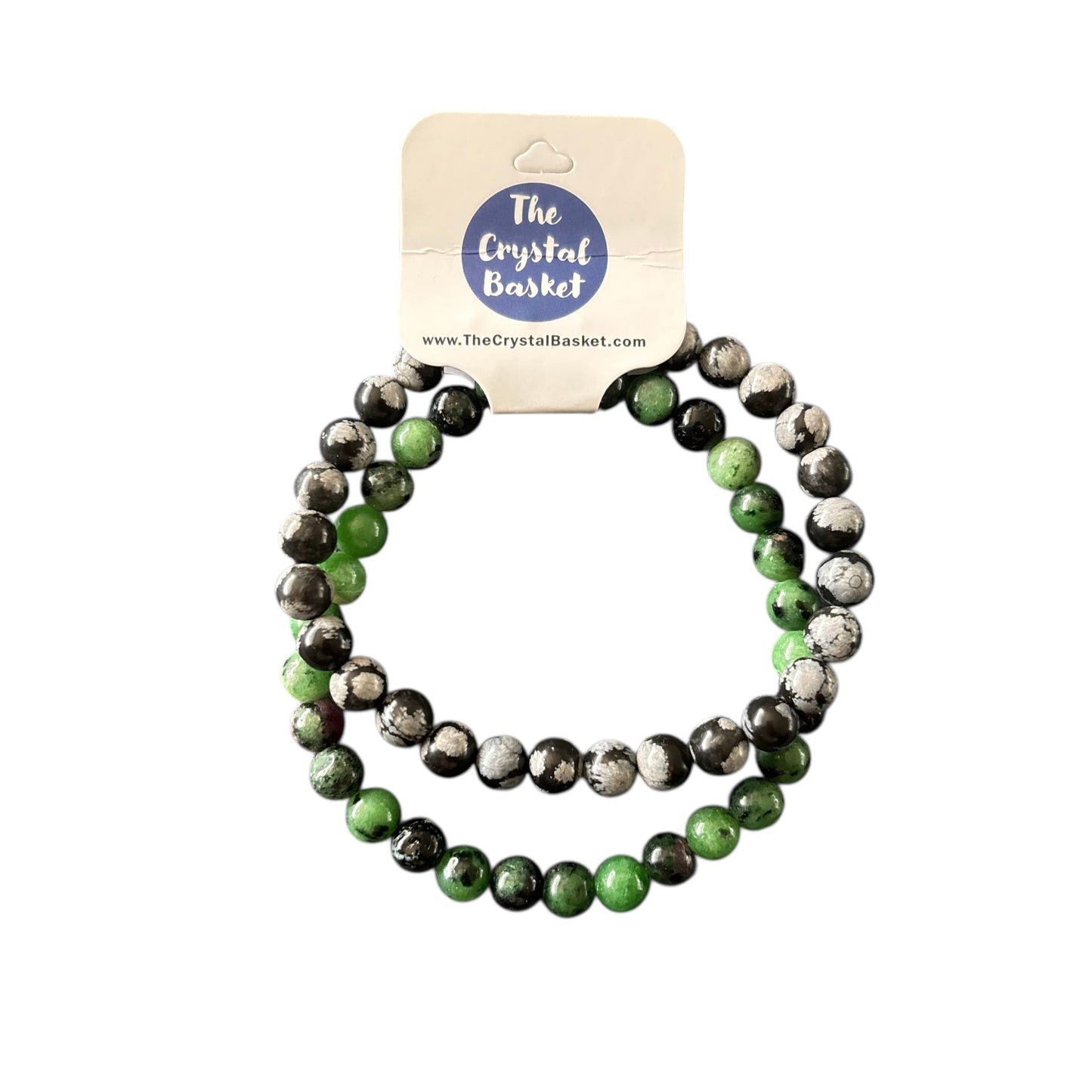 6mm Scorpio Snowflake Obsidian&Ruby Zoisite Bracelet Set