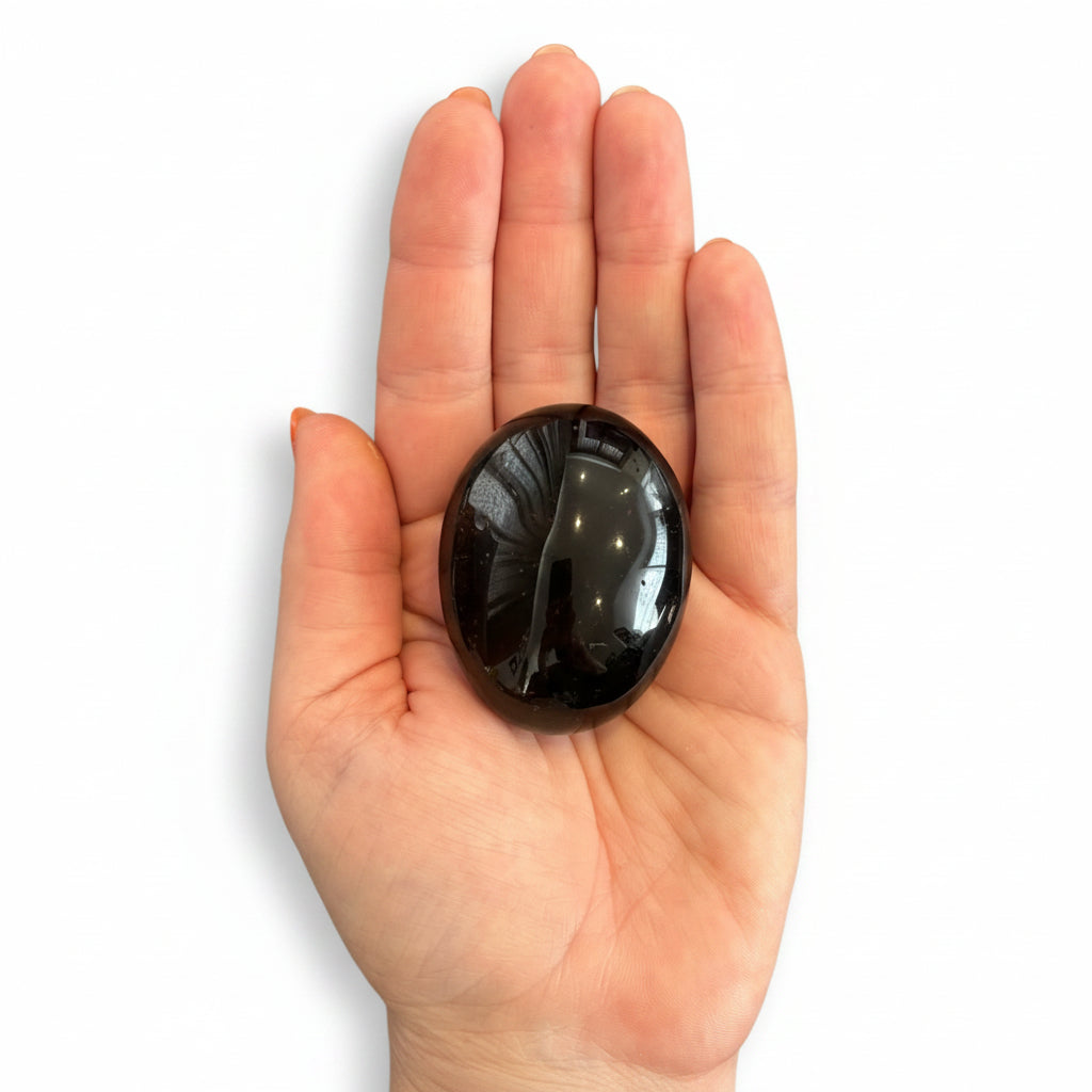 121g Smokey Quartz Palm Stone