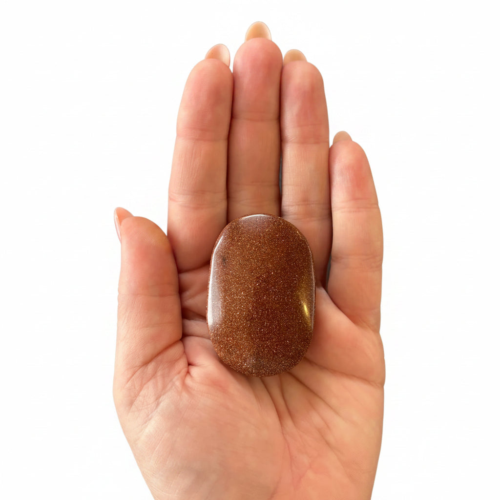 66g Goldstone Palm Stone