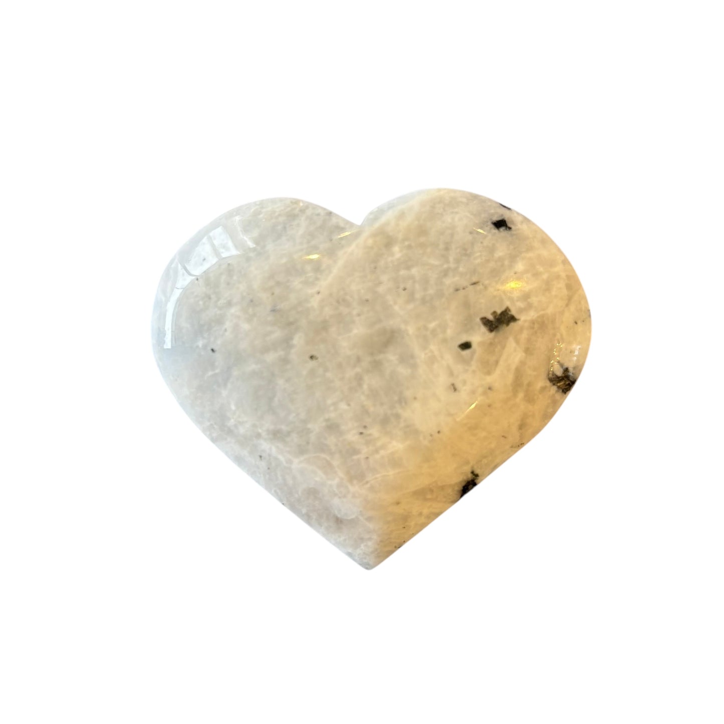 91g White Moonstone Heart