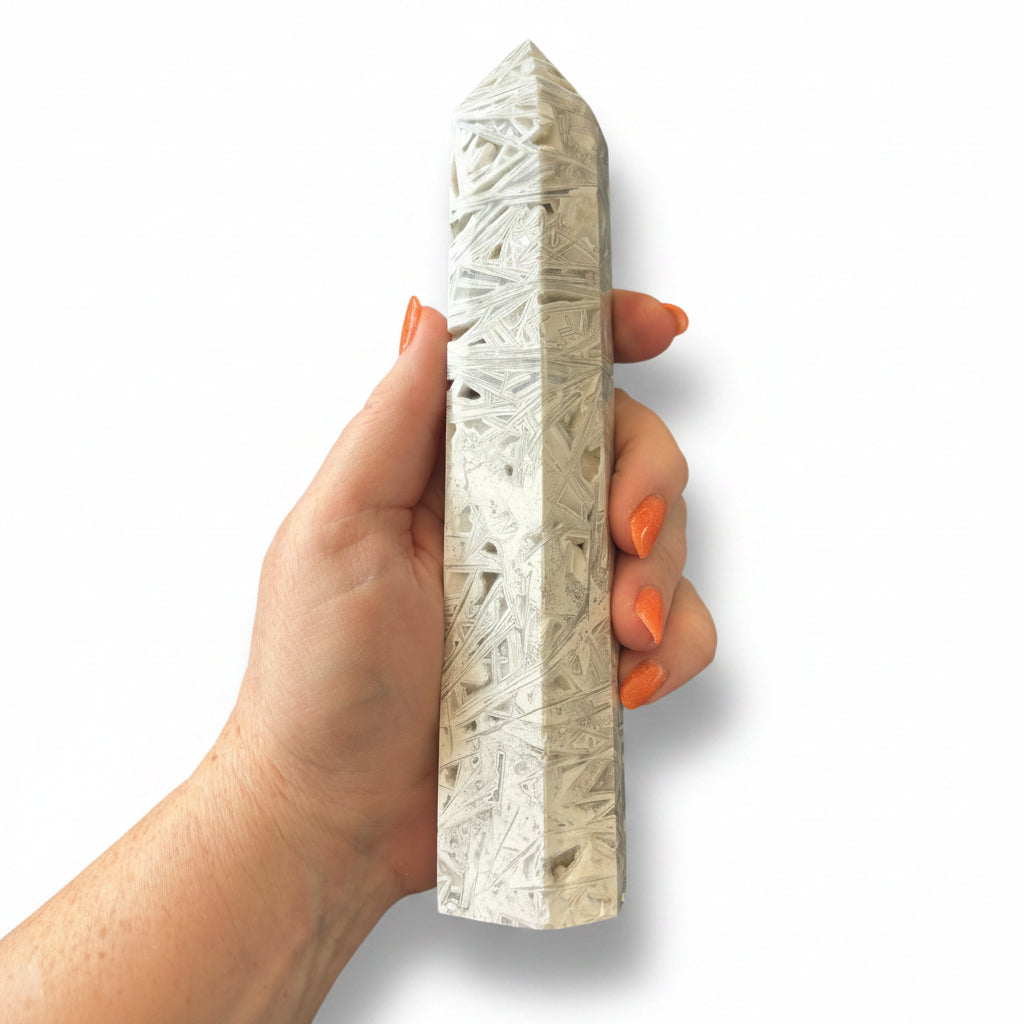 202mm White Mexican Agate Point