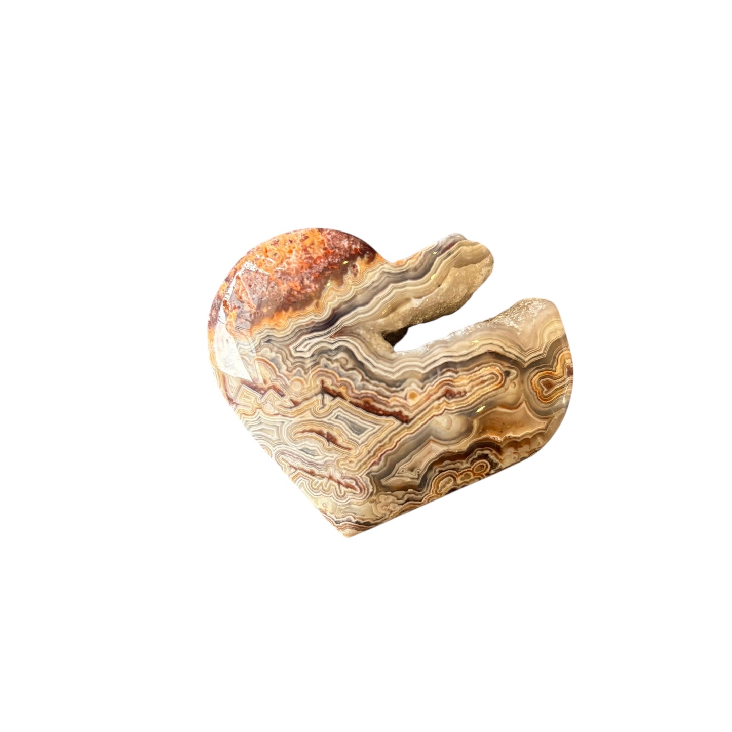 56g Mexican Agate Heart