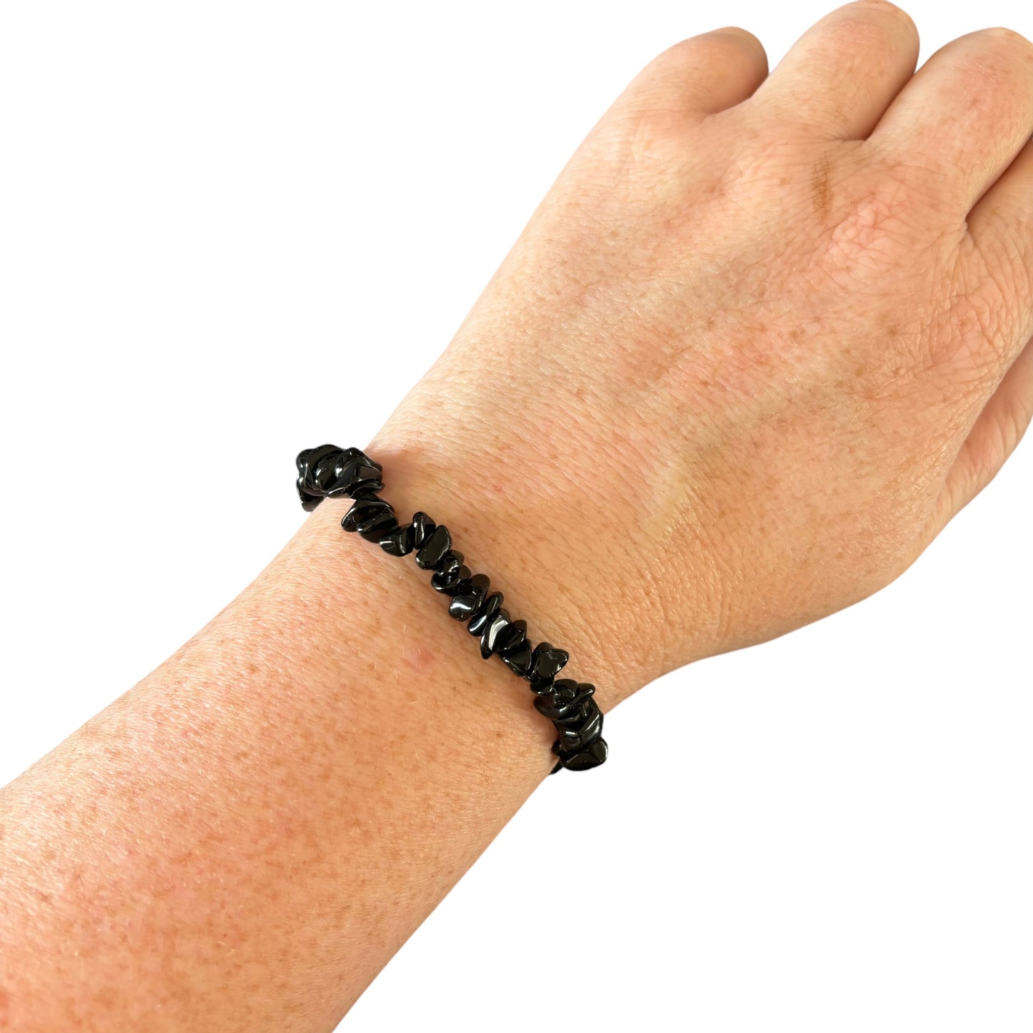 Black Obsidian Chip Bracelet