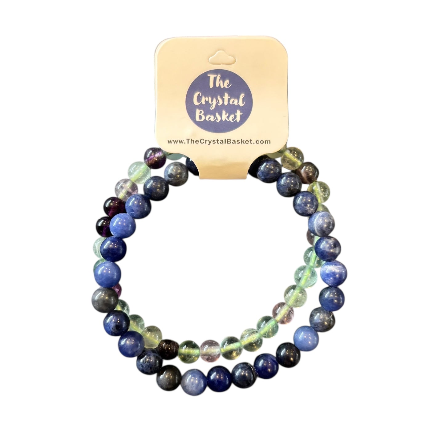 6mm Focus & Mental Clarity Fluorite&Sodalite Bracelet Set