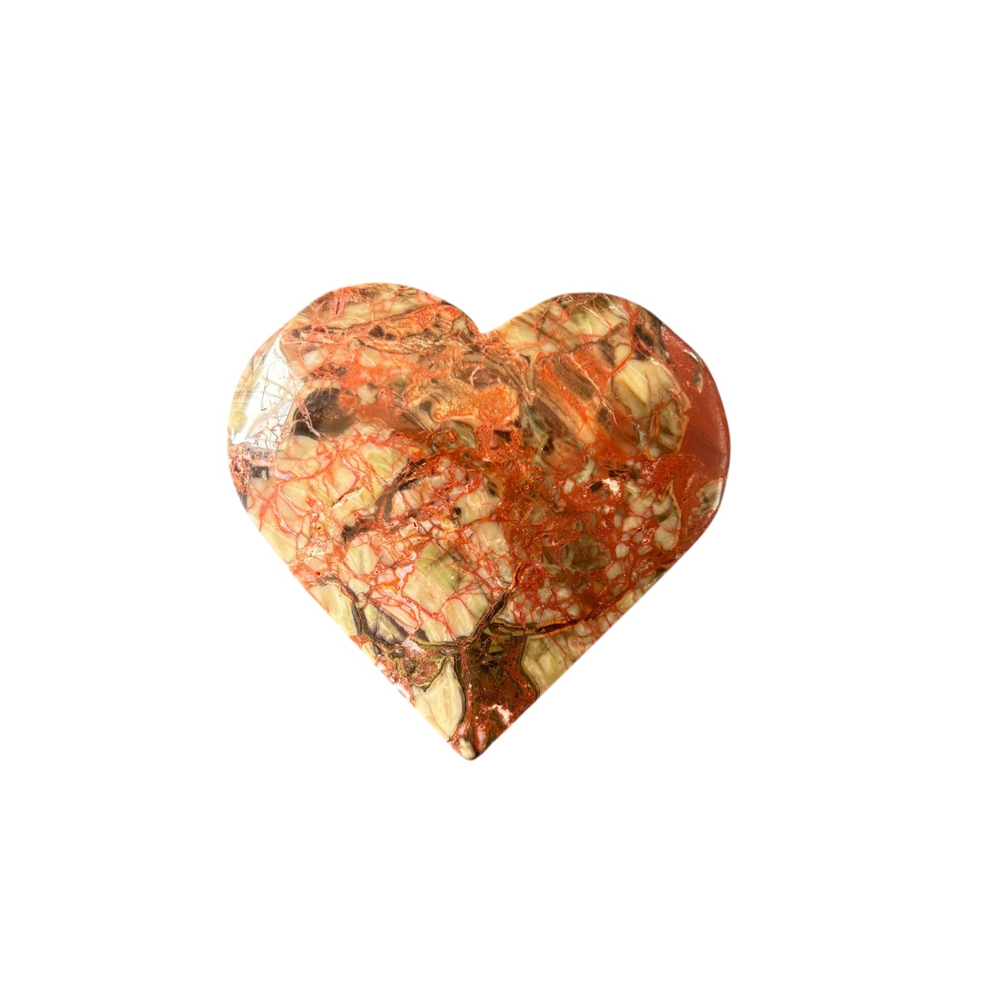 78g Money Agate Heart