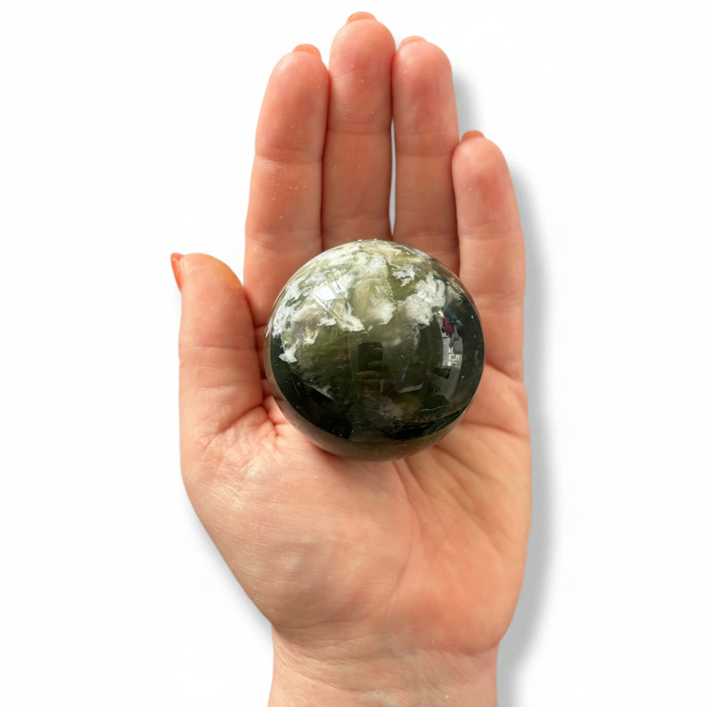 54mm Moss Agate Sphere