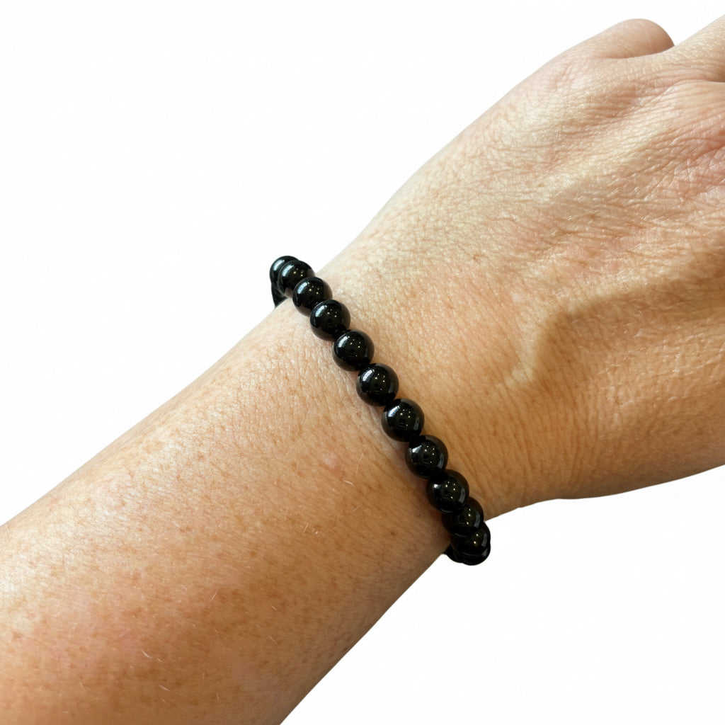 8mm Black Obsidian Bracelet