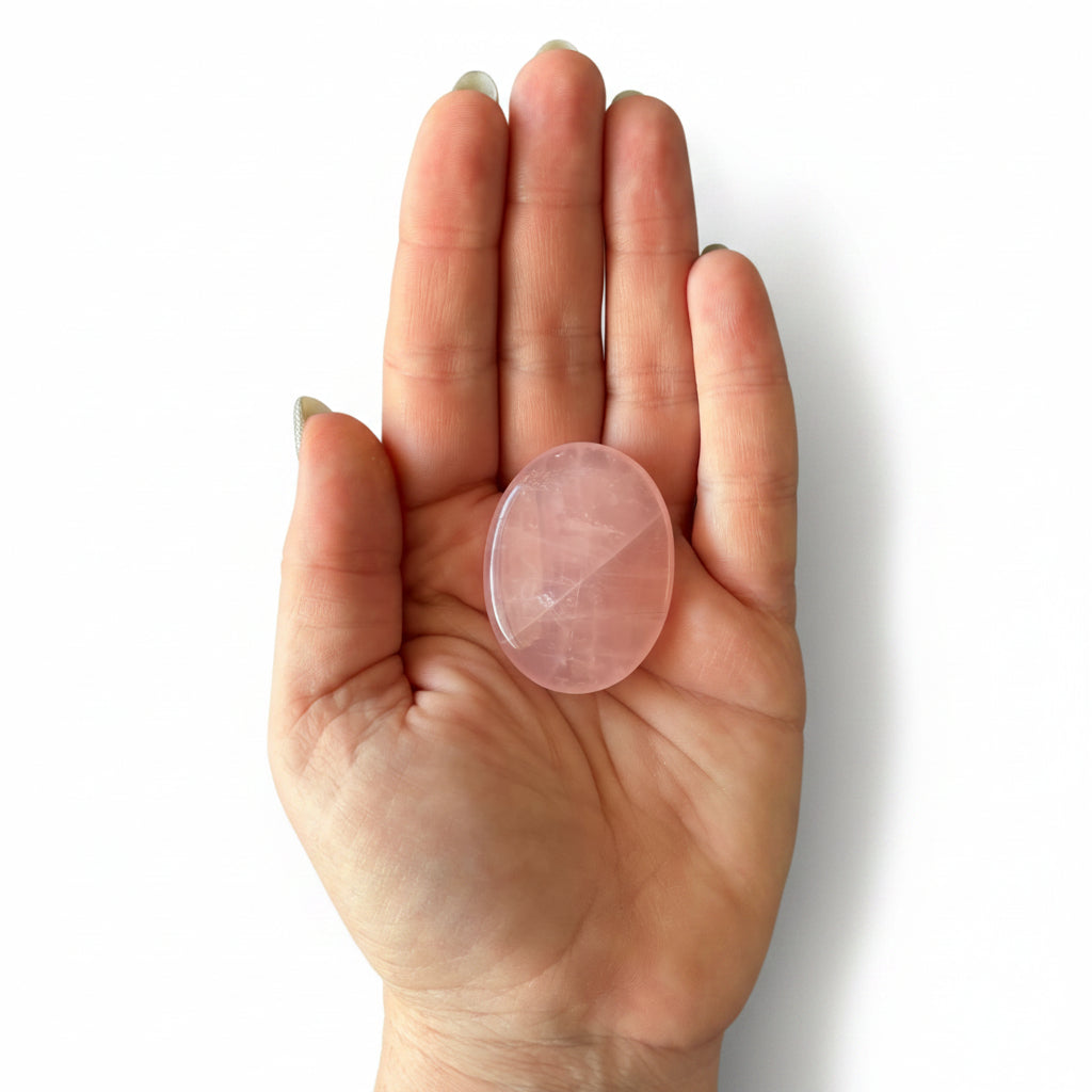 26g Rose Quartz Palm Stone