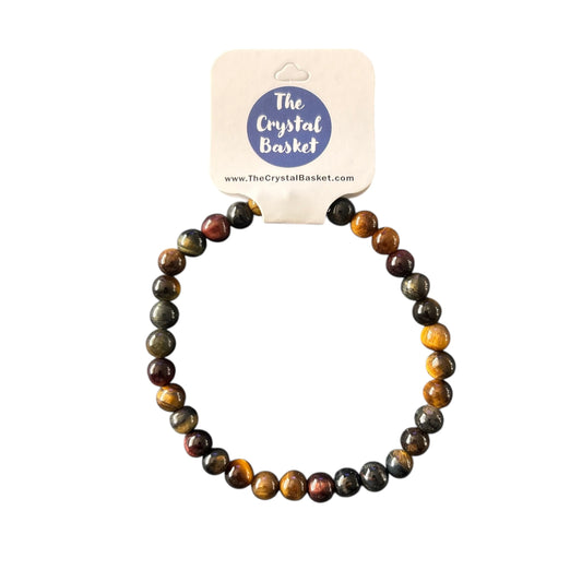 6mm Mixed Tiger Eye Bracelet