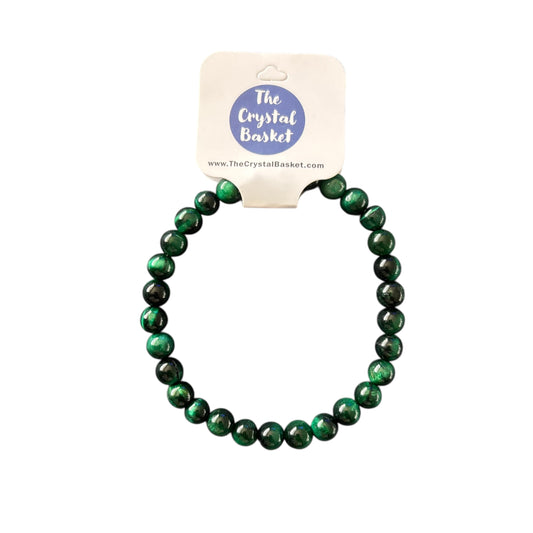 6mm Green Tiger Eye Bracelet