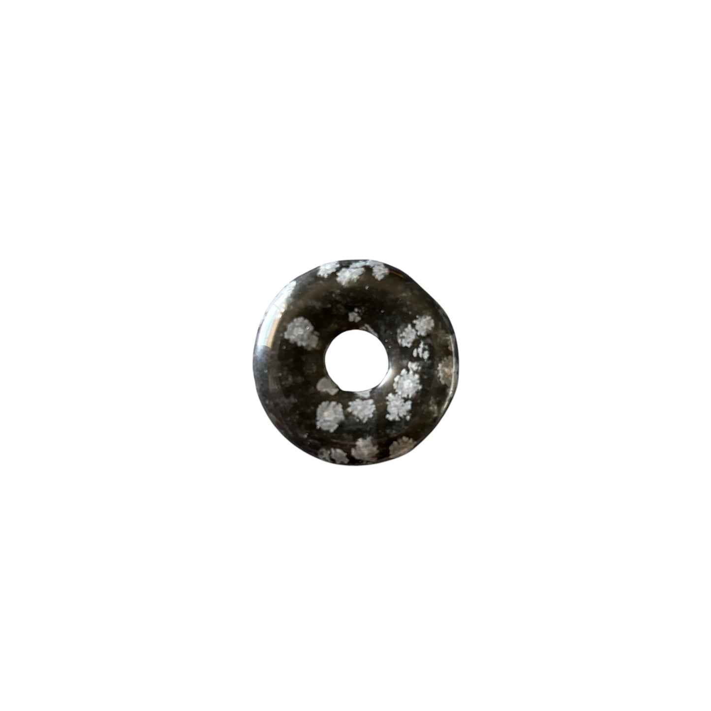 30mm Snowflake Obsidian Donut