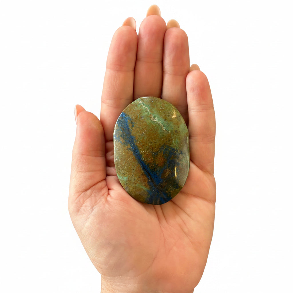93g Chrysocolla & Lapis Lazuli Palm Stone