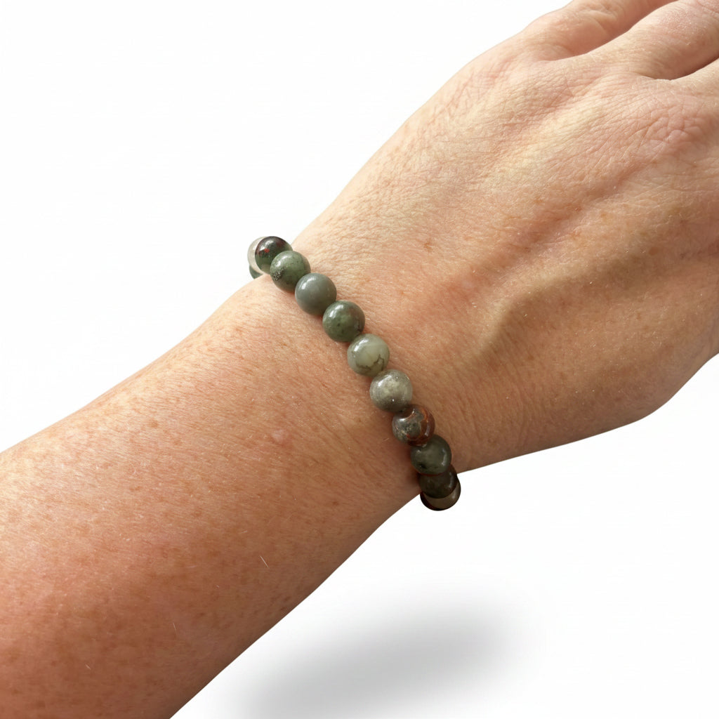 8mm African Bloodstone Bracelet