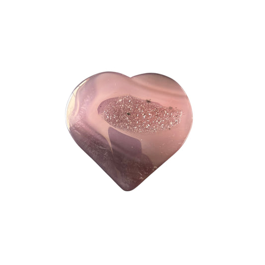 51g Pink Agate Heart