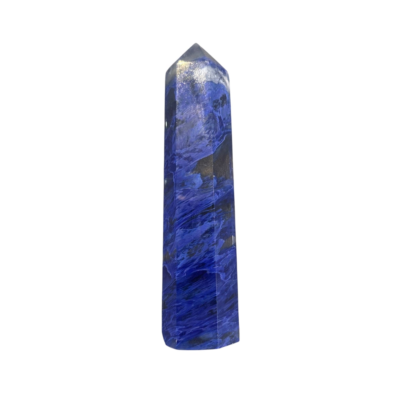 100mm Blue Smelting Quartz Point