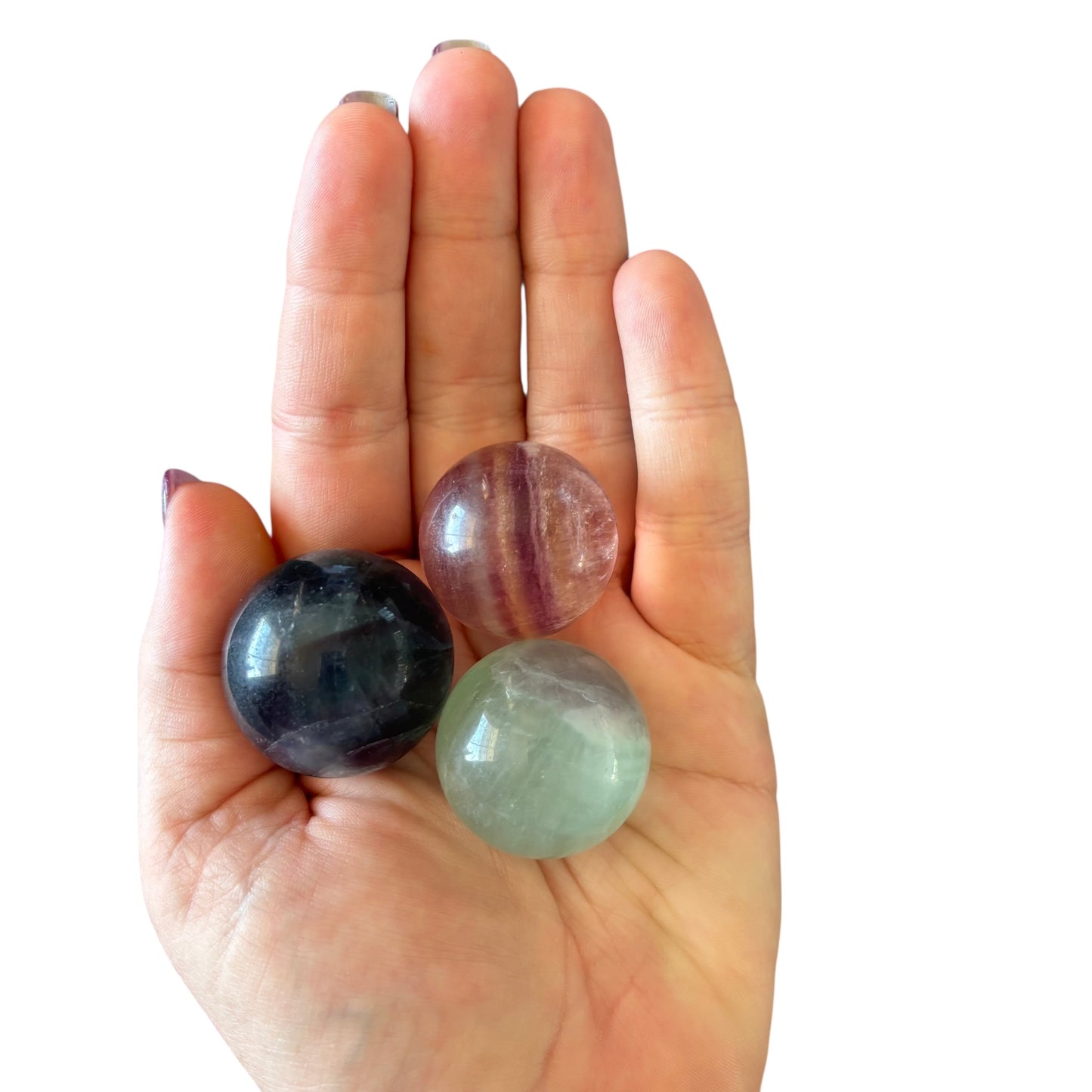 30mm Rainbow Fluorite Sphere