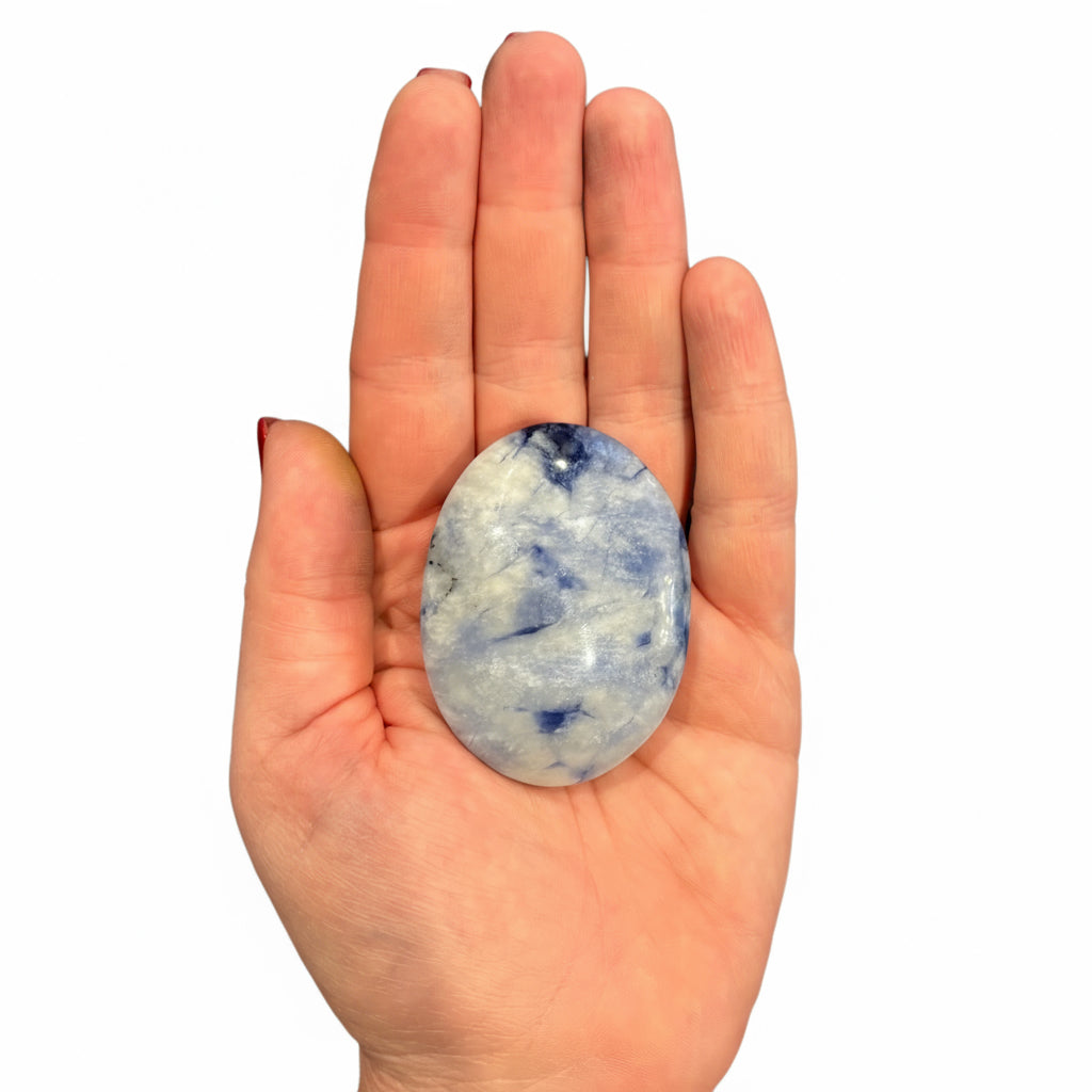 71g Sodalite in Quartz Palm Stone