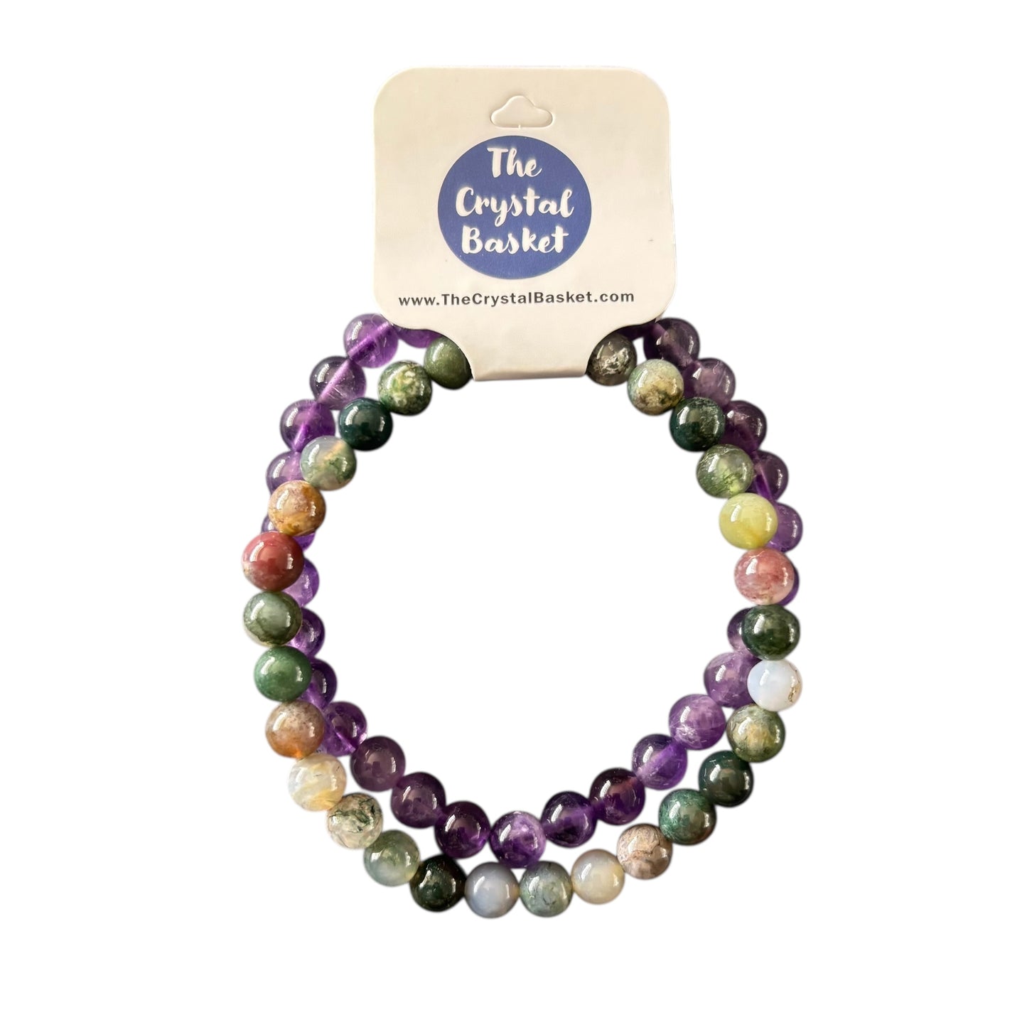 6mm Pisces Amethyst&Ocean Jasper Bracelet Set
