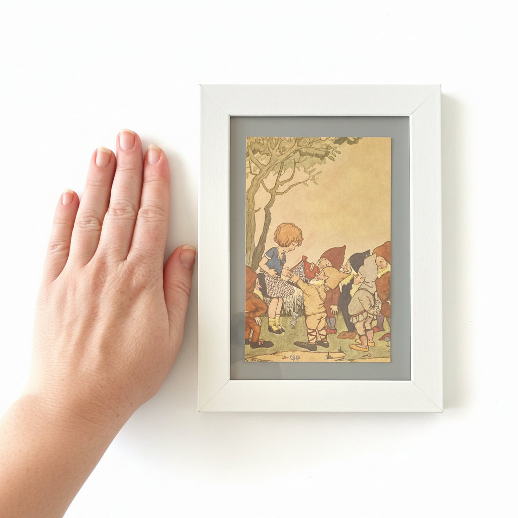 Framed Vintage Art-Elf Gift
