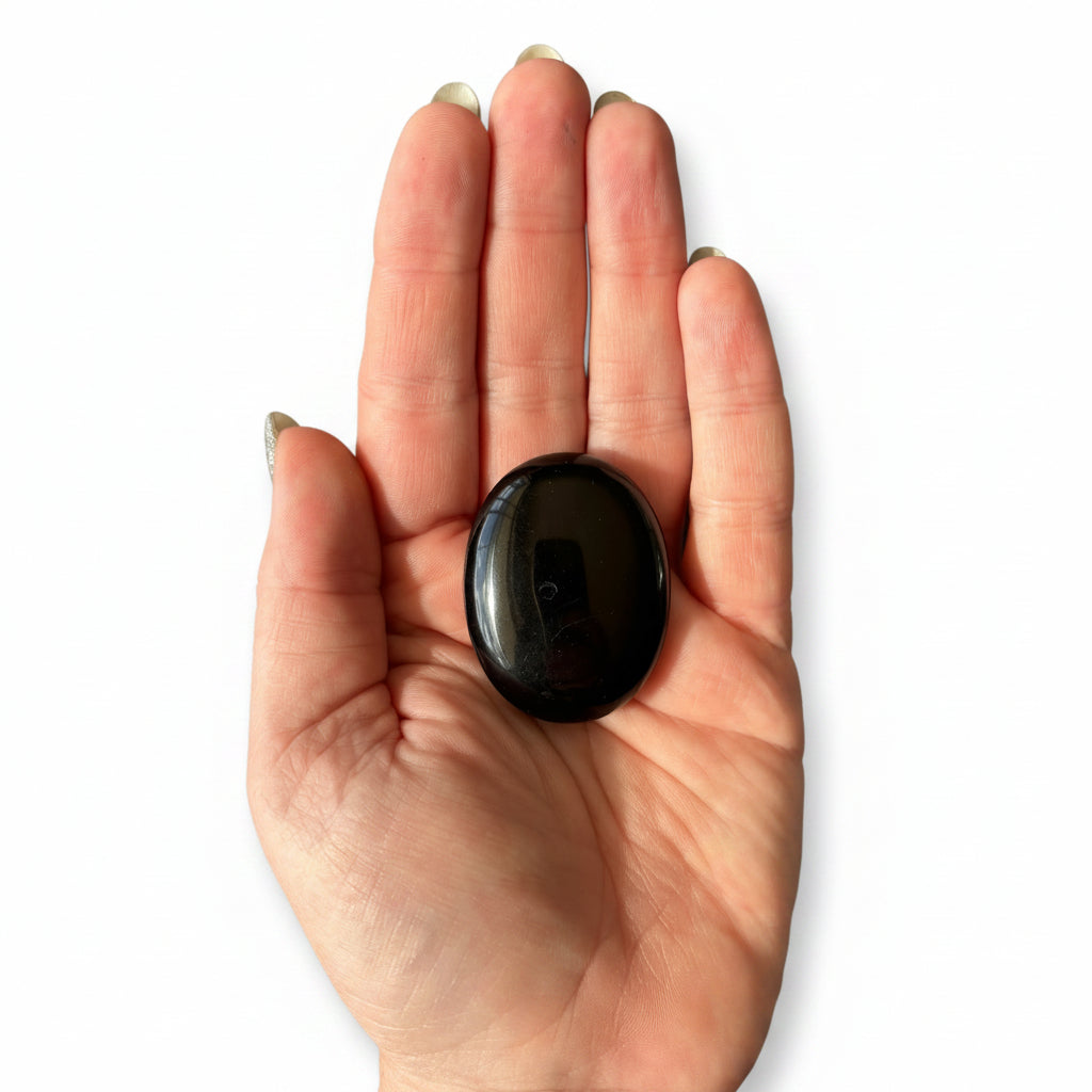 32g Black Obsidian Palm Stone