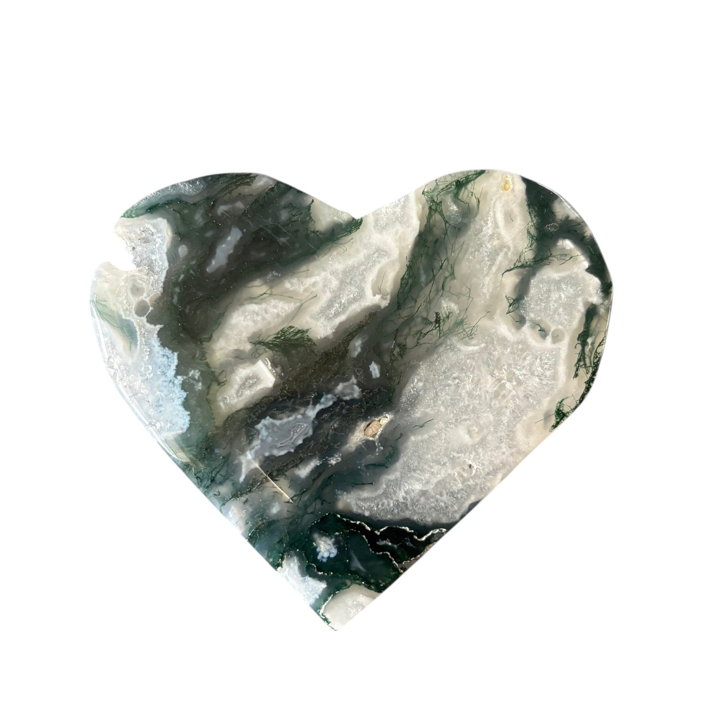 117g Moss Agate Heart