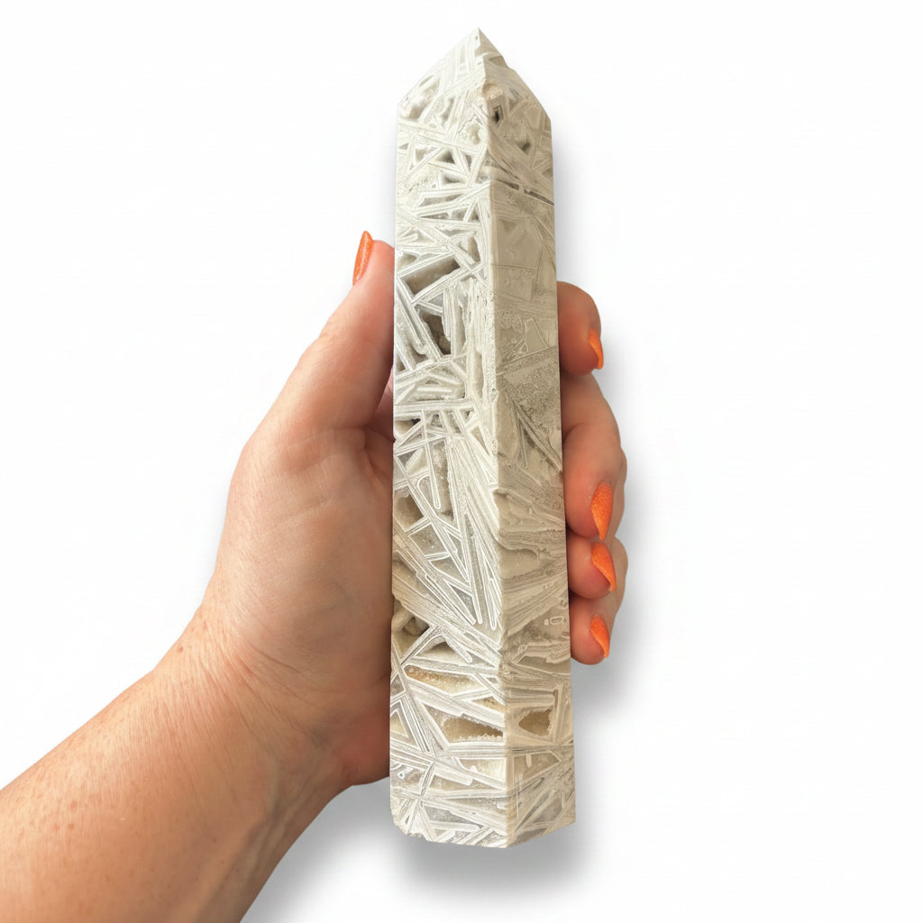 195mm White Mexican Agate Point