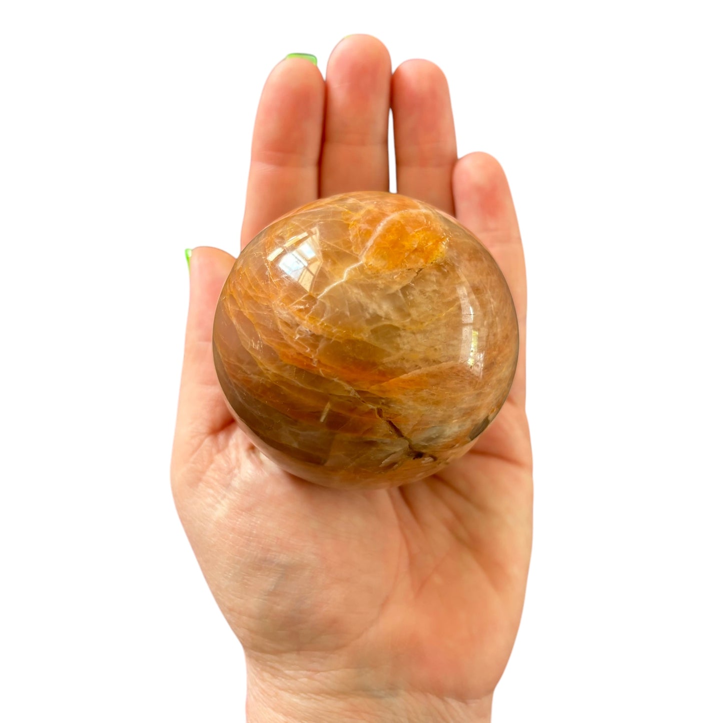 66mm Peach Moonstone Sphere