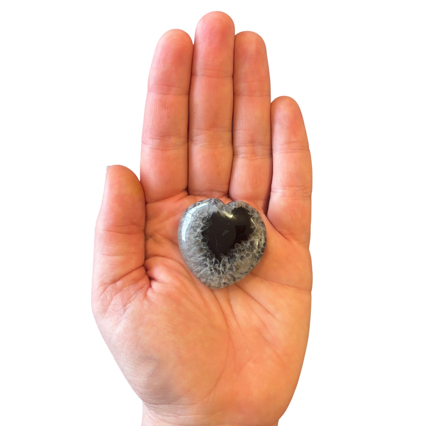 33g Black Agate Heart