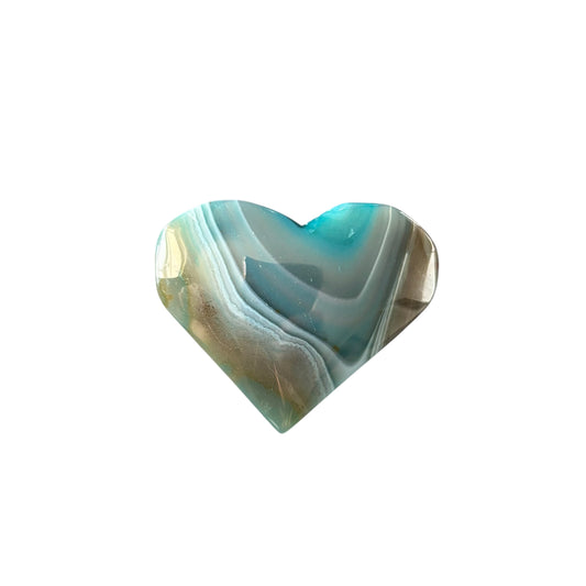 78g Dyed Blue Agate Heart