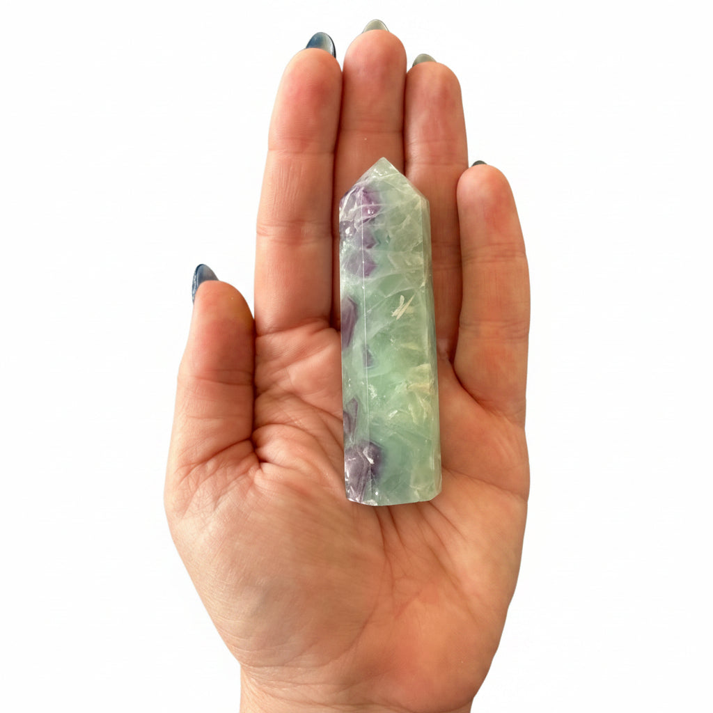 83mm Snowflake Fluorite Point