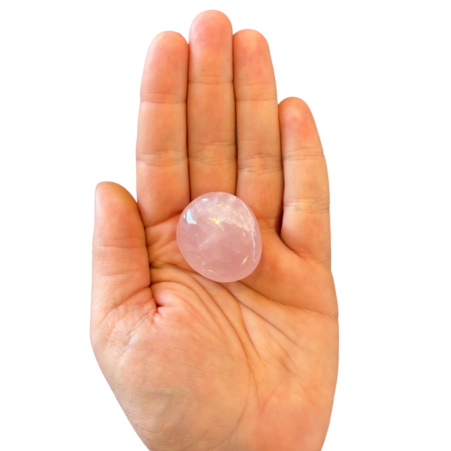 28g Rose Quartz Palm Stone