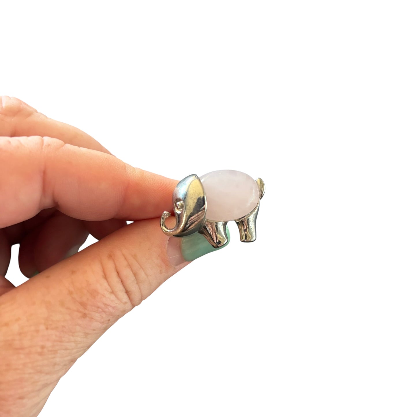 Rose Quartz Elephant Ring