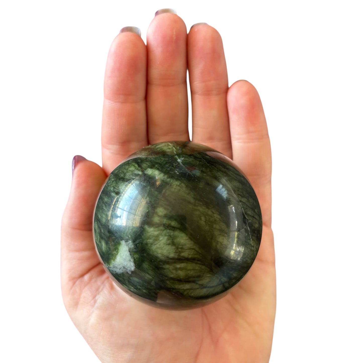 65mm Green Jade Sphere