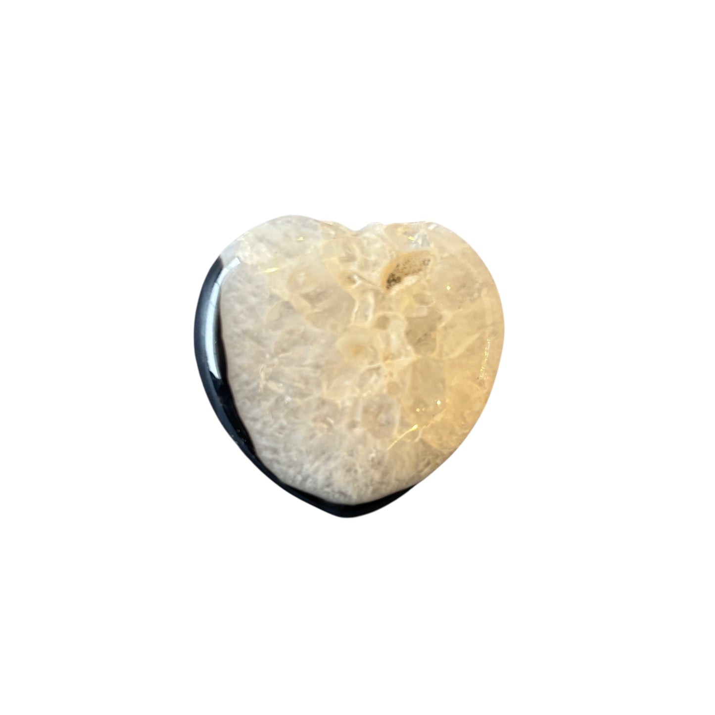 39g Black Agate Heart