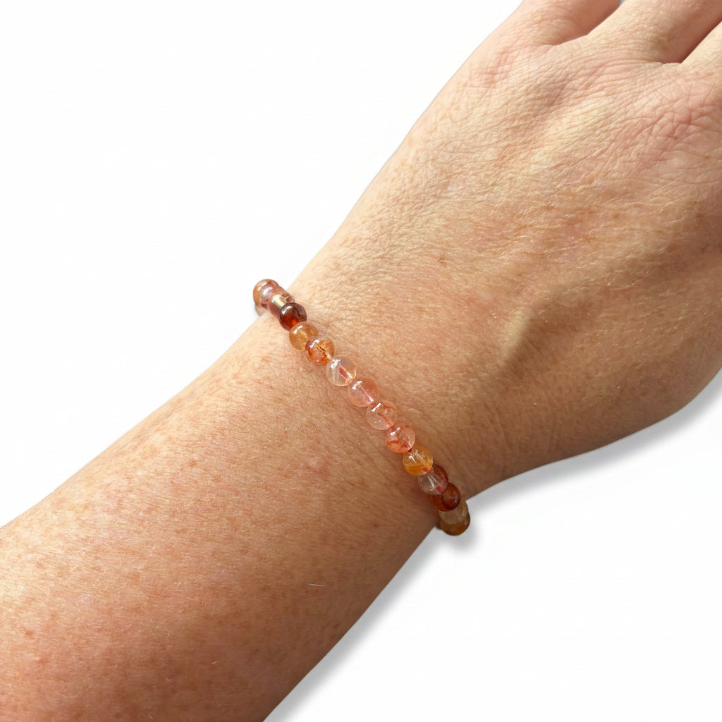 6mm Red Fire Quartz Bracelet
