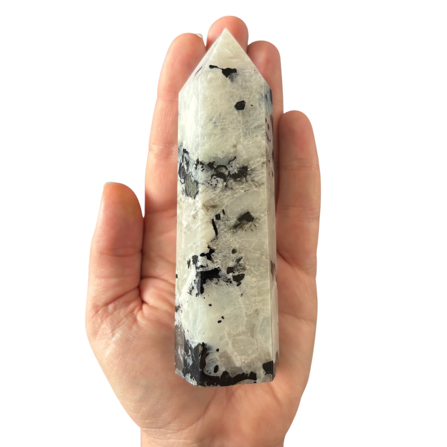 130mm White Moonstone Point