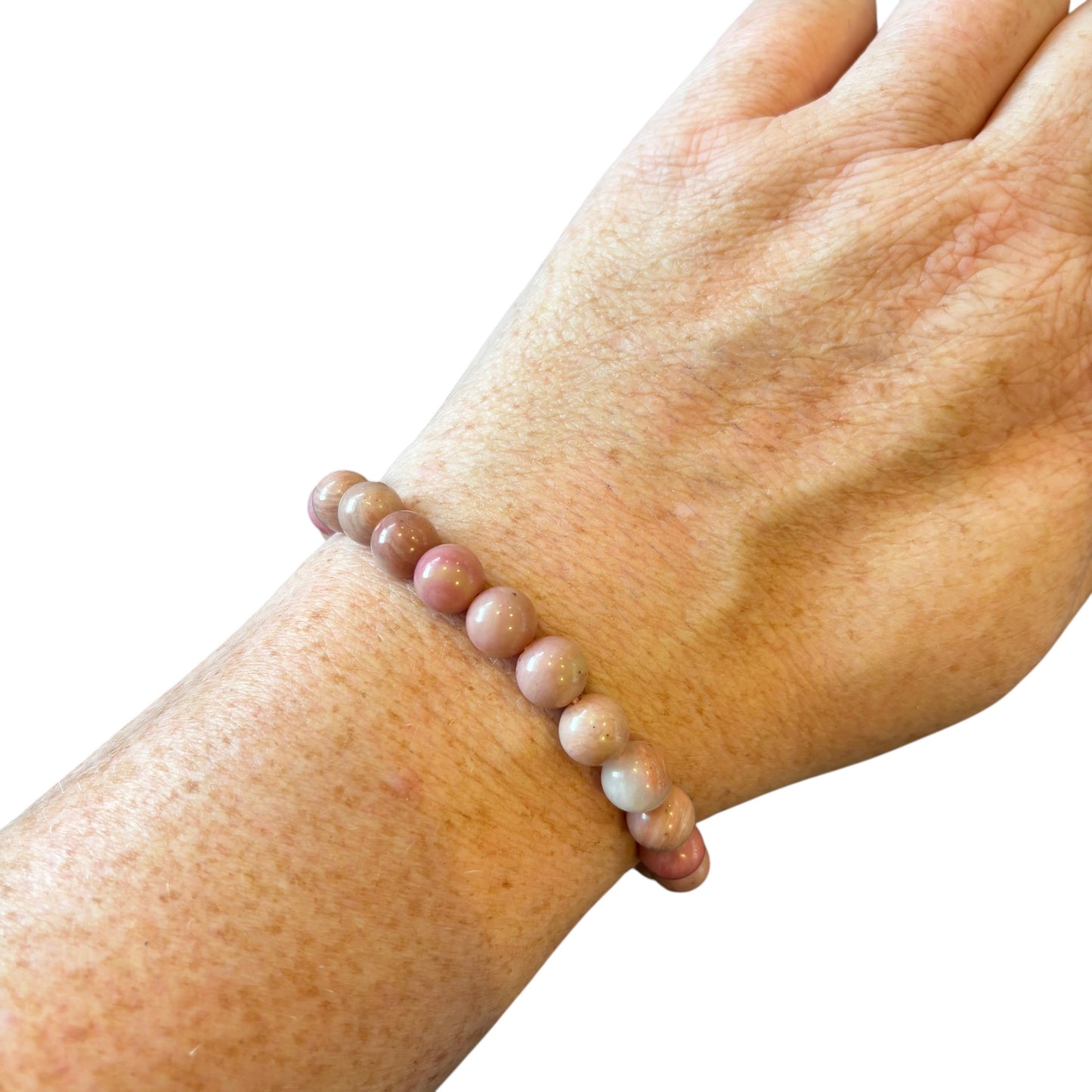 8mm Pink Rhodonite Bracelet