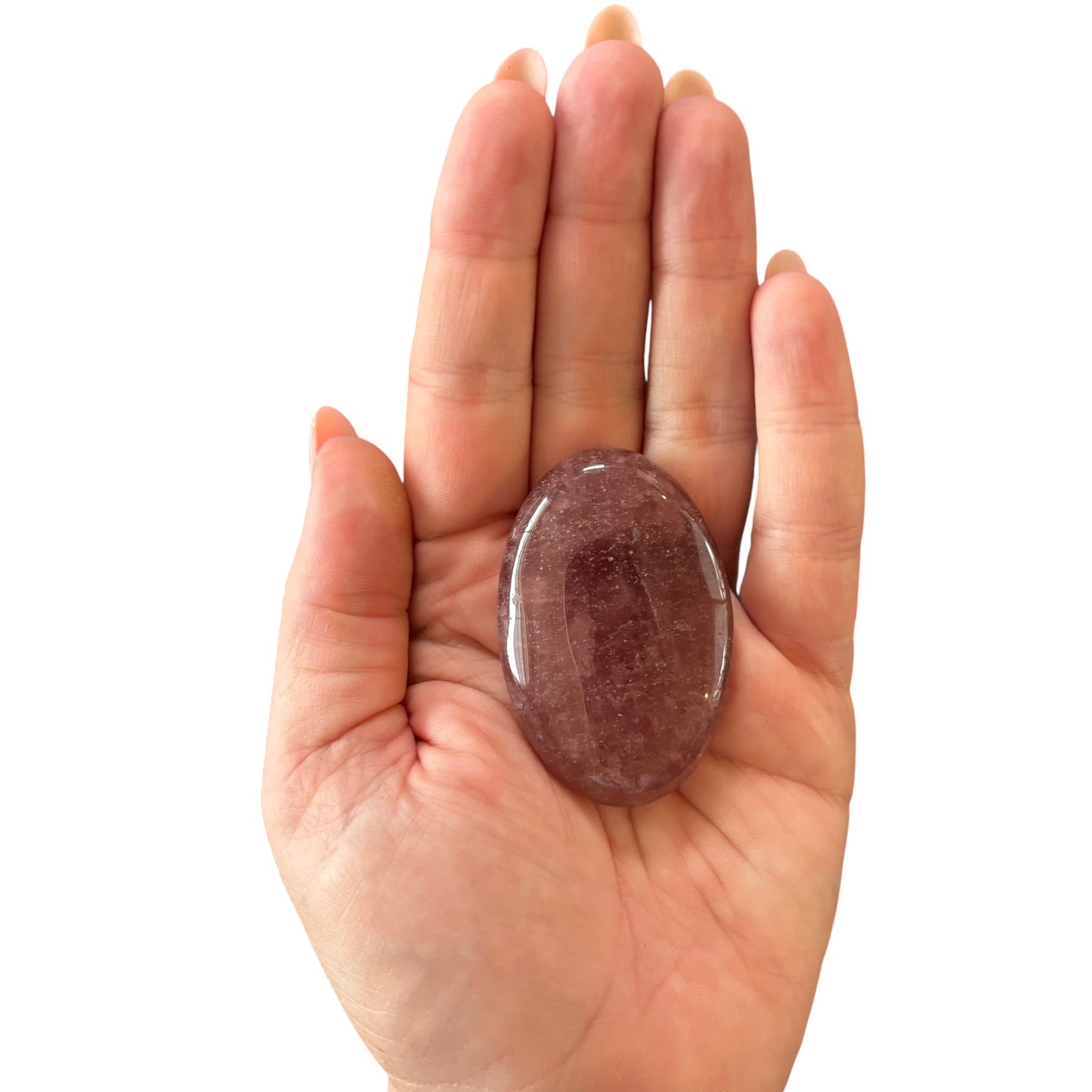 47g Strawberry Quartz Palm Stone