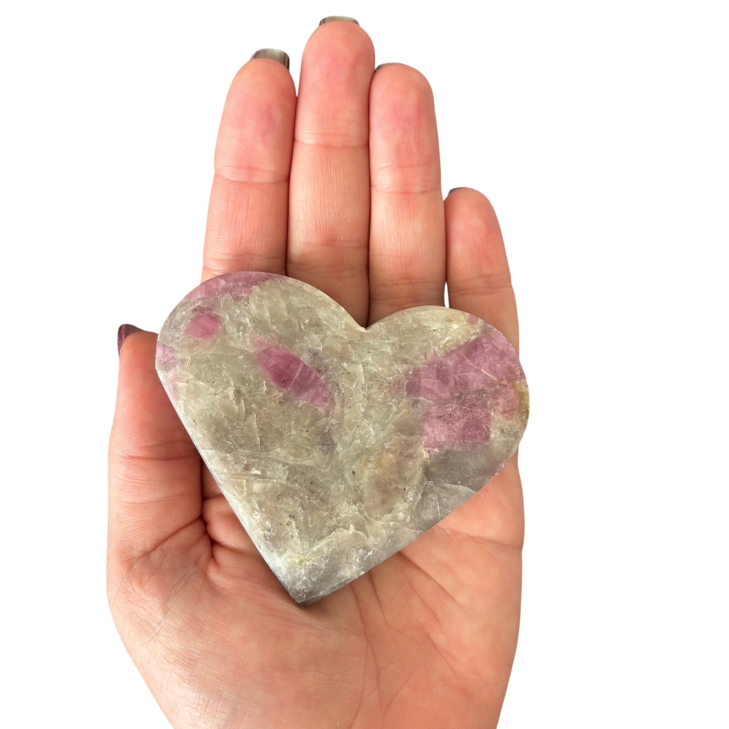 132g Pink Tourmaline Heart