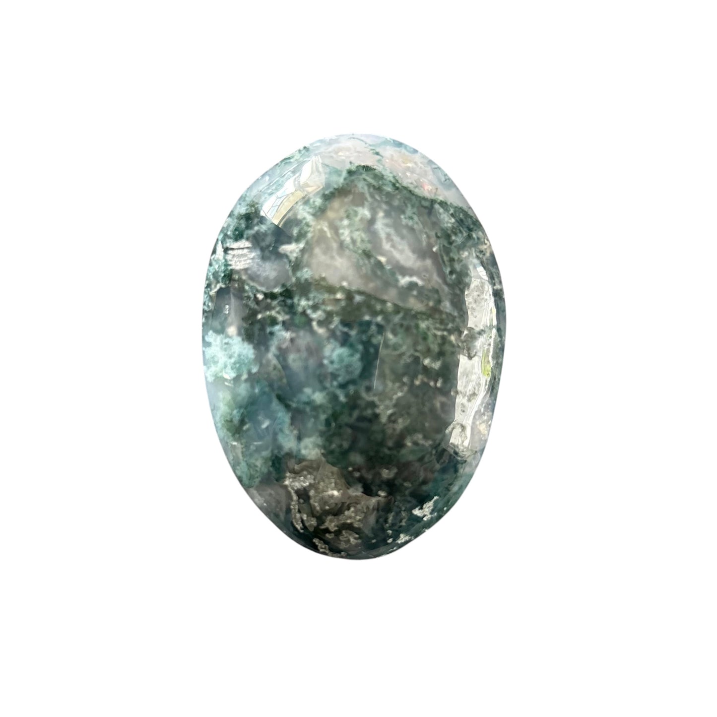 98g Moss Agate Palm Stone