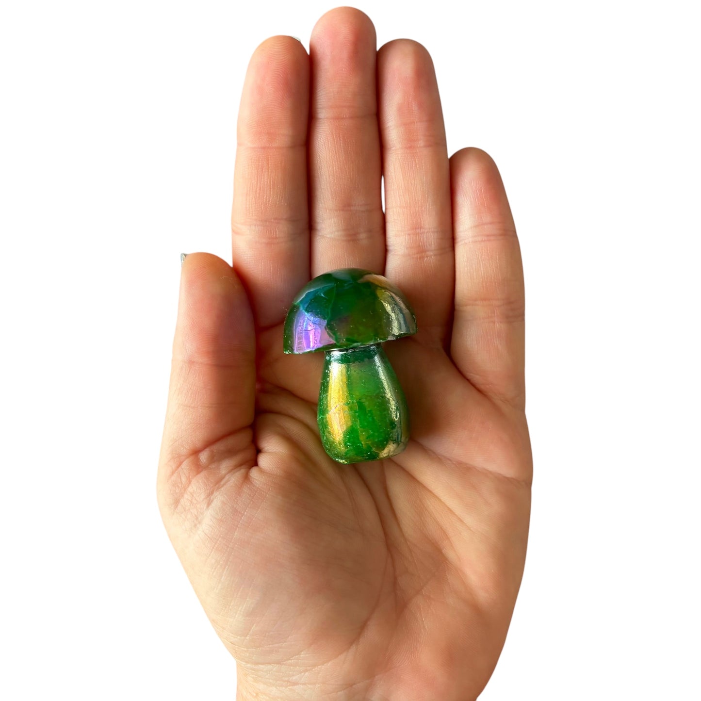 Green Aura Quartz Mushroom