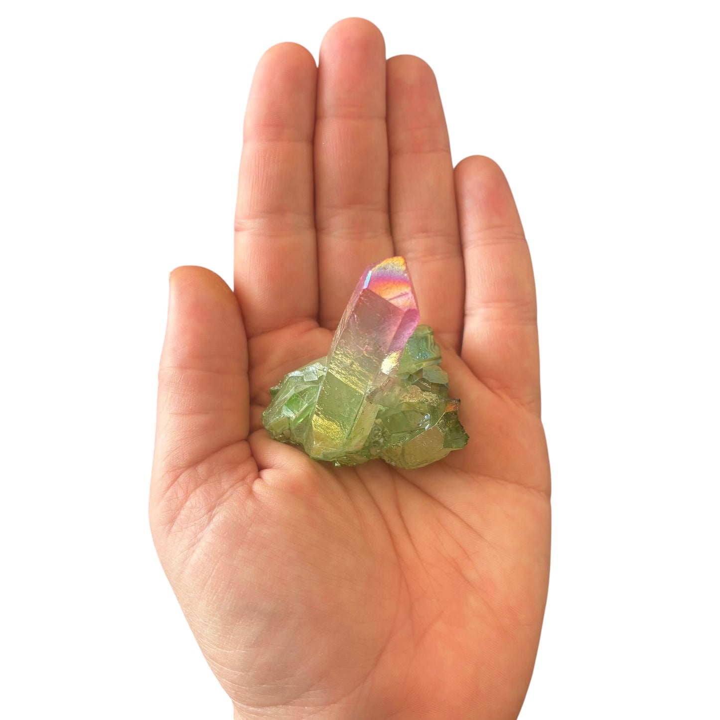 46g Aura Quartz Pink/Green Raw