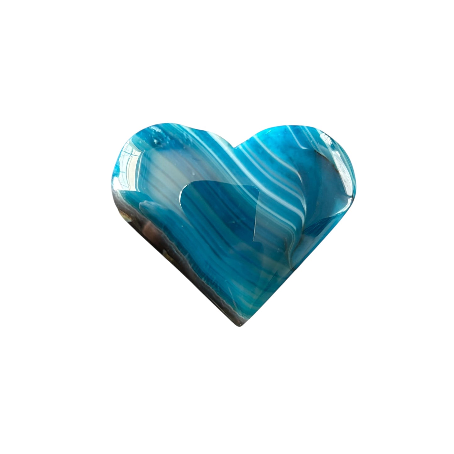 69g Dyed Blue Agate Heart