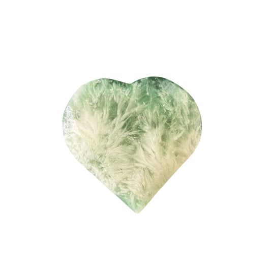 125g Snowflake Fluorite Heart