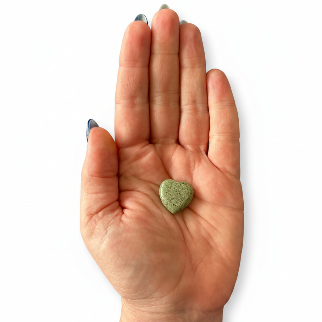 18mm Moss Agate Heart