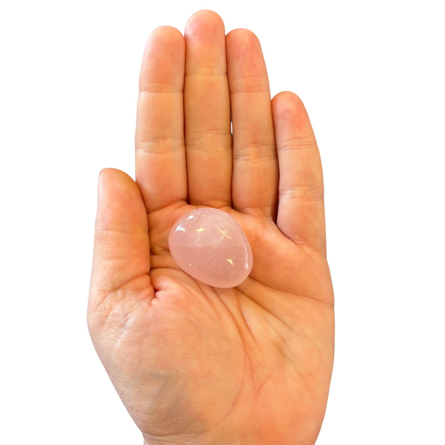 25g Rose Quartz Palm Stone